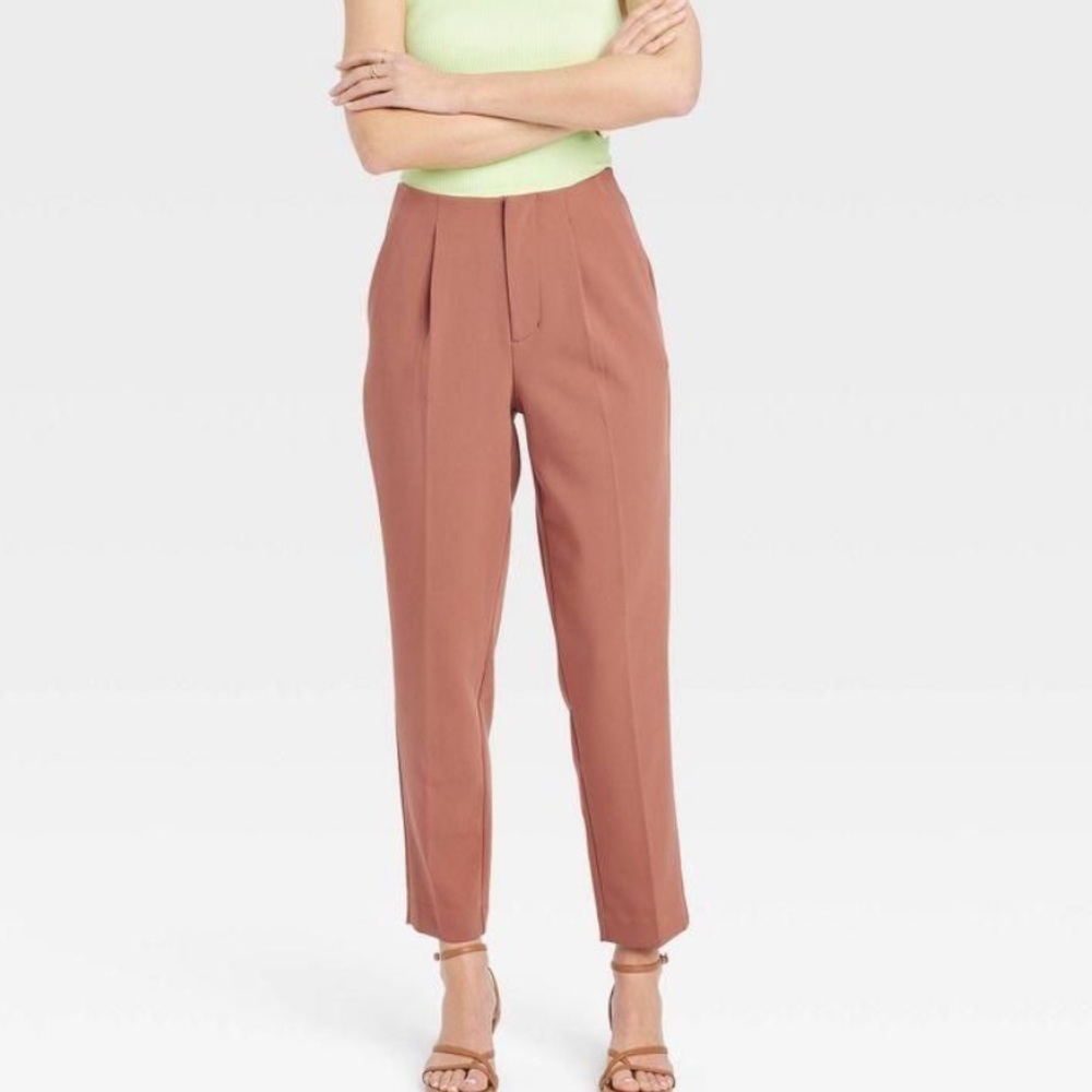 A New Day Women's High Rise Trousers - Rust